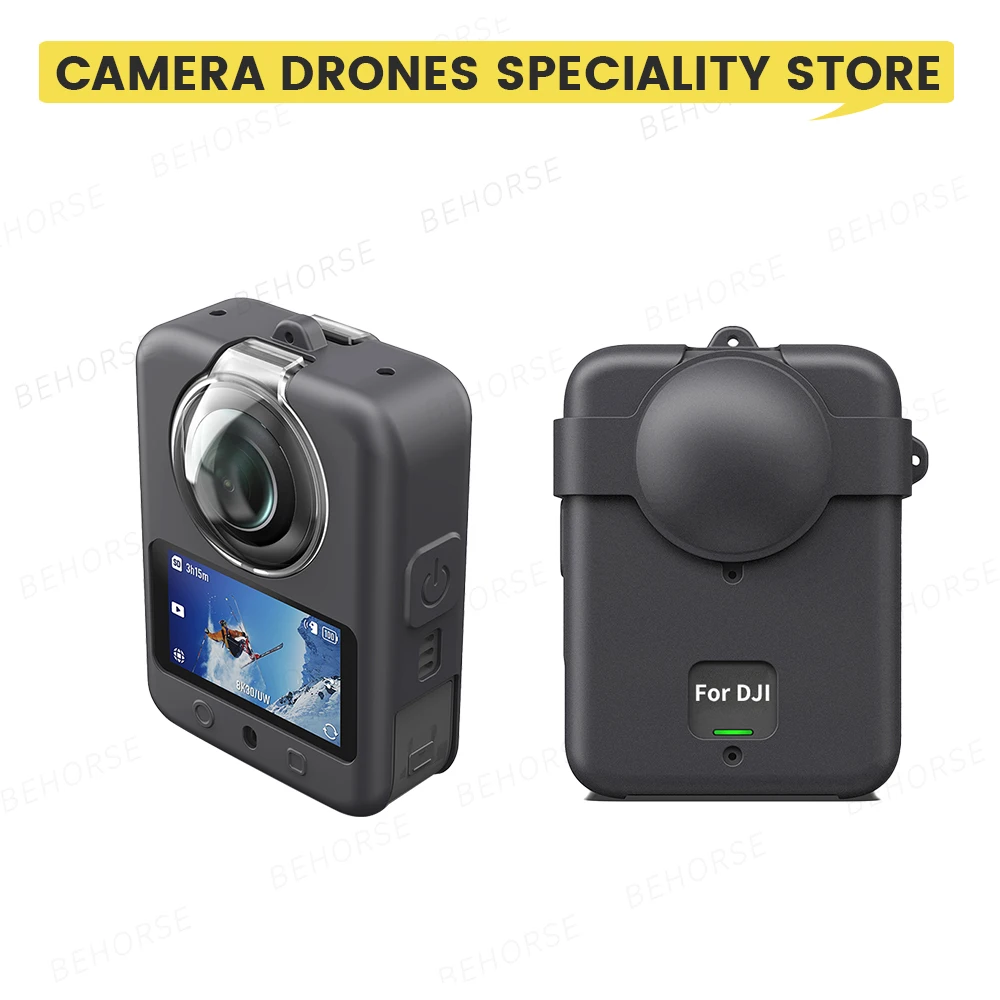 DJI OSMO 360 실리콘 보호 케이스 DJI OSMO 360 카메라 액세서리 용 긁힘 방지 충격 방지 보호 커버 렌즈 가드