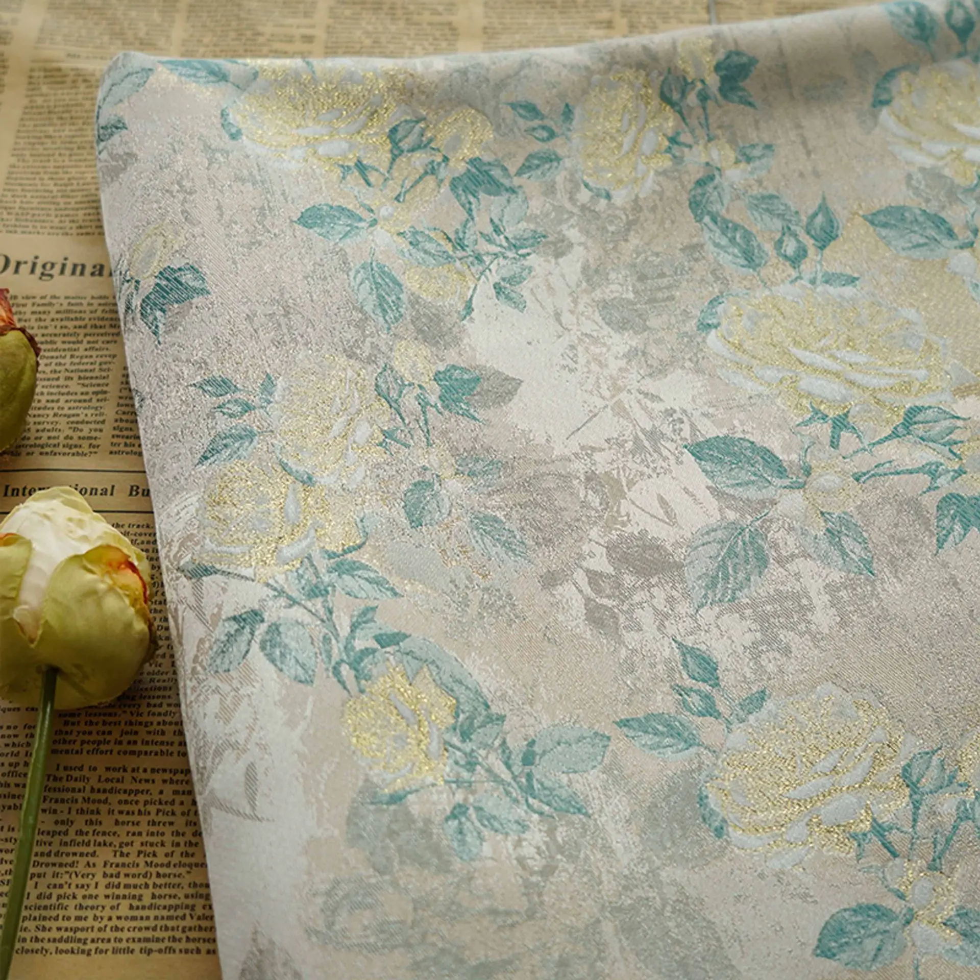 Előlép Arany Disznóserte jacquard Ablakszövet Féleszű Választékos Női ruhát Szoknya Zsák decorativa Összevarrás Ablakszövet