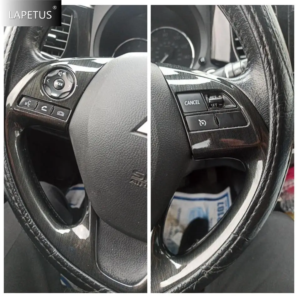 

Car Accessories Steering Wheel Button Decor Cover Sticker Trim For Mitsubishi Outlander 2016 - 2021 Matte / Carbon Fiber Look