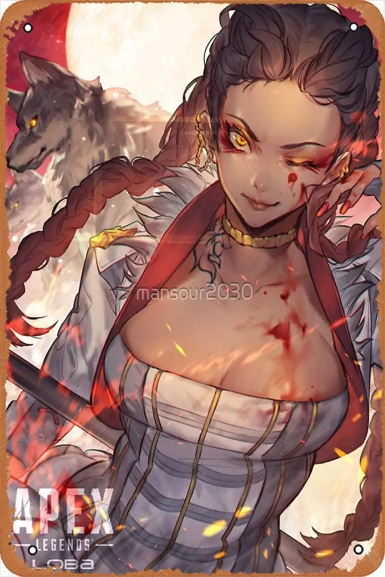 Loba Apex Legends The New Character Poster, Vintage Retro Metal Sign, Man Diversization, Home Wall Decor, 8x12 in