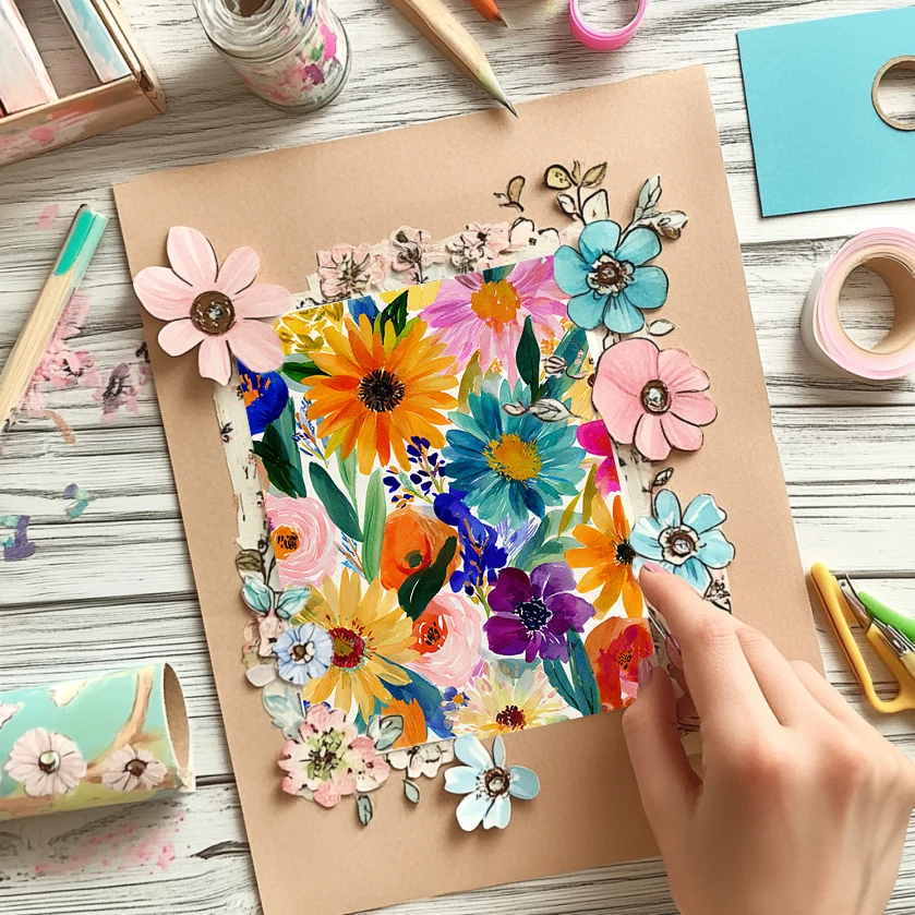 36 arkuszy papieru do scrapbookingu 15x15 cm: ręcznie rysowane cytaty do scrapbookingu, origami i pamiętnika wspomnień – unikalny zestaw