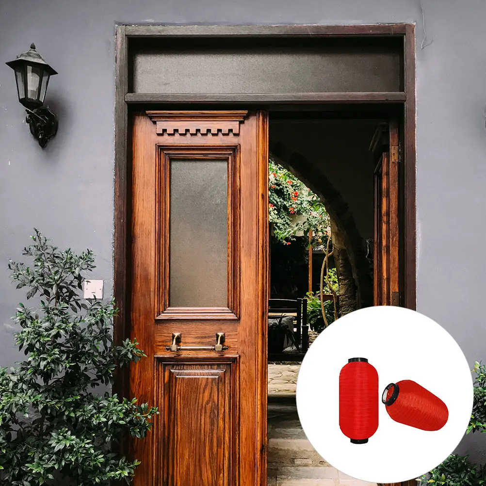 

2Pcs Folding Lanterns Red Cloth Steel Wire Durable Waterproof Decorative Party Wedding Birthday Festivals Celebrations Indoor