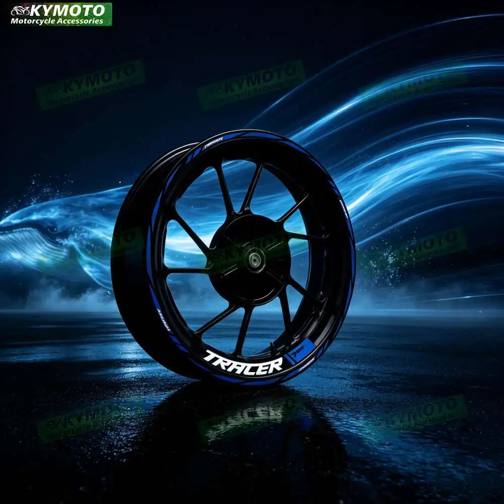 For TRACER700 TRACER 700 Motorcycle 17 Inch Front And Rear Racing Wheel Stickers Car Reflective Motorbike Hub Tape Sticker