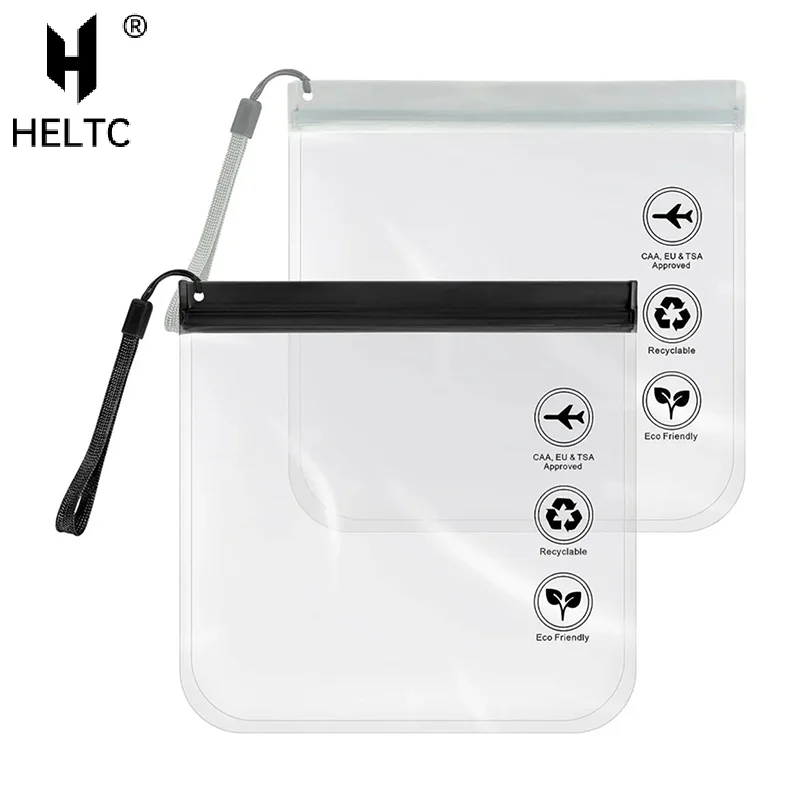 Transparent Toilet Bag Reusable Packaging Bag Portable Travel Essentials Makeup Liquid Leakproof Resealable EVA Cosmetic Bag