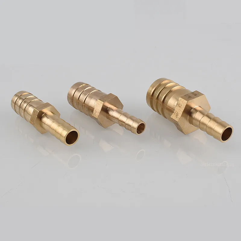 3-25mm 6mm 4mm 8mm 10mm Brass 2 Way Reducing Straight Hose Barb Barbed Pipe Fitting Reducer Copper Coupler Connector Adapter