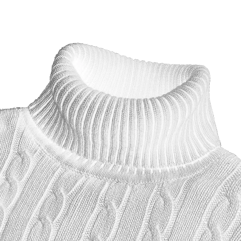 جديد الياقة المدورة سترة عادية الرجال Rollneck محبوك سترة الدفء الرجال البلوز سترة صوفية