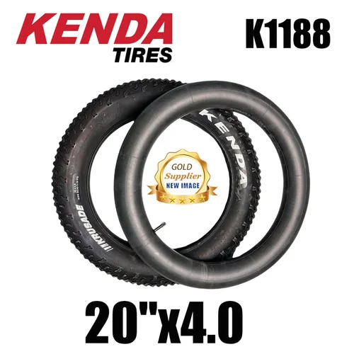 Imagen 2 del producto Kenda K1188/K1167 Krusade Fat Tire 20x4,0 neumático de bicicleta 20 ""x 4,00 alambre cubierta SRC negro neumático de bicicleta gordo