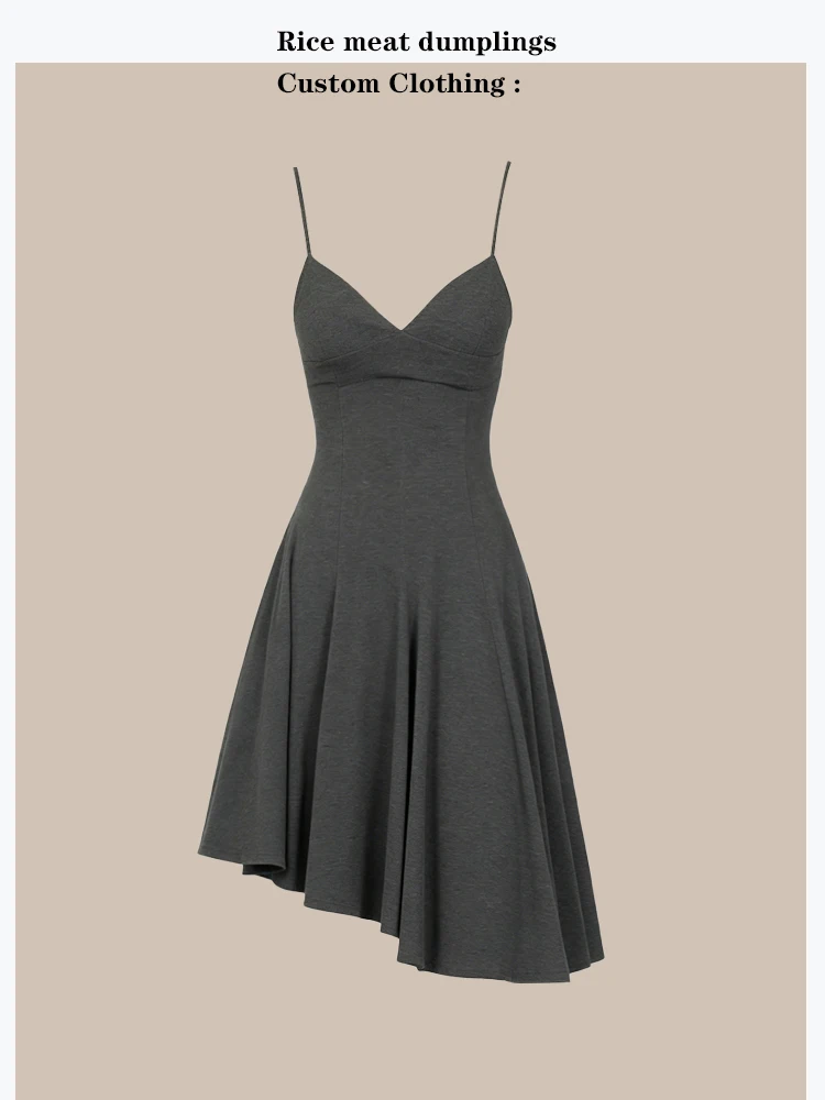 

Lithe Flexible Strapless Dress Cotton Polyester A-Line Skirt High Waist VU Neck Zipper Closure Summer Regular Thickness