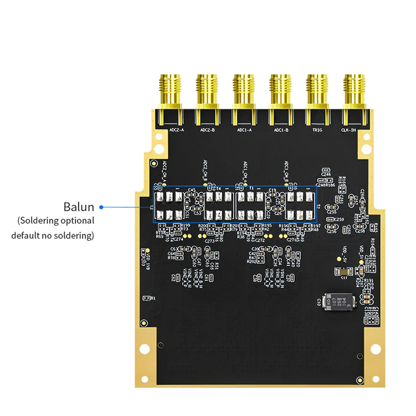 Tarjeta hija Puzhi PZ-FL2514D FMC China ADC de cuatro canales de alta velocidad 14 bits 250MSPS AD250D14 LPC FMC Board LVDS