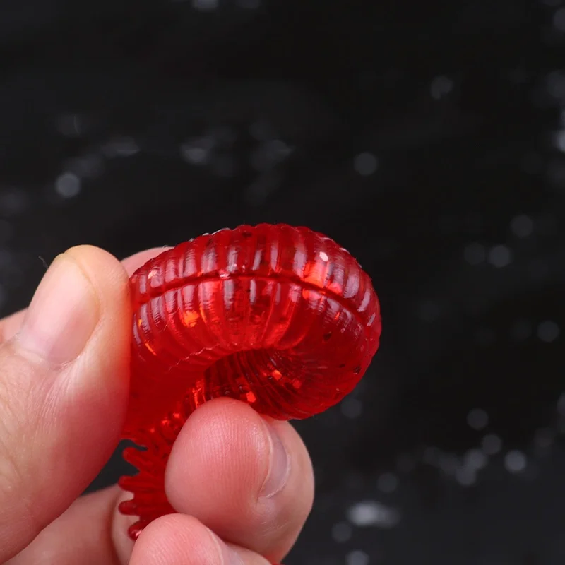 Señuelo vinilo tipo pupa con cola larga para lubina y pez serpiente - imagen 4