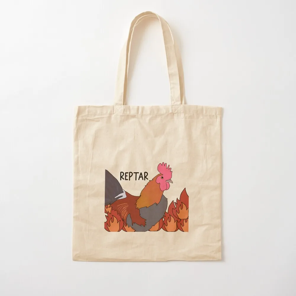 Reptar the Rooster Tote Bag أكياس التسوق حقيبة مخصصة حقيبة كبيرة حقائب النساء #2