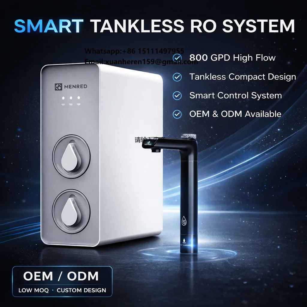 

Menred Instant Hot Water 4 Stage Reverse Osmosis Water Purification System RO Water Filter for Home and Under Sink Installation