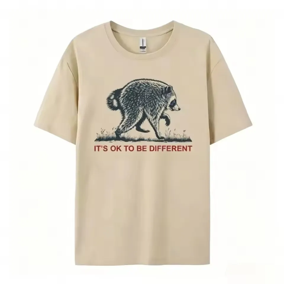 Retro Jimothy Raccoon Graphic T-Shirt Vintage Short Sleeve Funny Quotes Hippie Style Cute Raccoon Lover Top for Women And Men