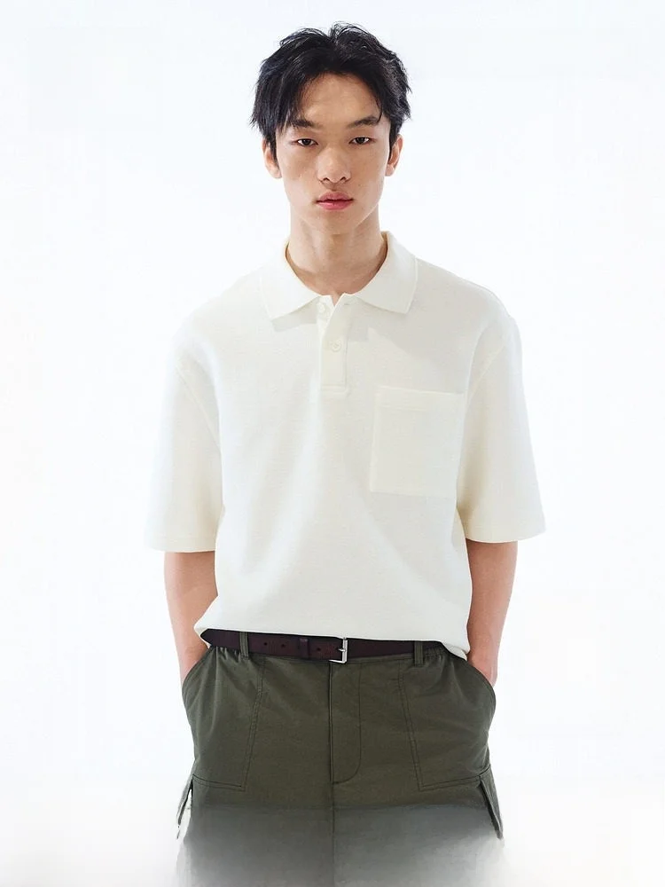 

H&M Men's Shirt Summer 2026 New Heavyweight Gauze Commute Soft Loose Fit Top Polyester Cotton Blend Collar