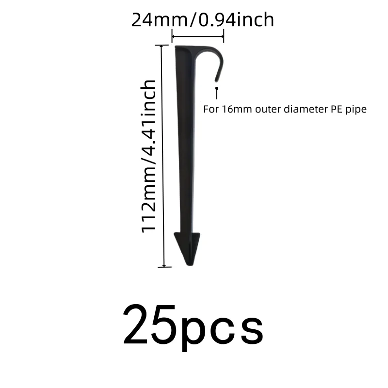 25pcs Durable Sturdy Water Pipe Fixing Stake For Garden/Courtyard/Lawn Irrigation Easy Install Drip Hose Stake Practical