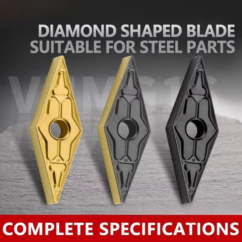 

10Pcs/Box VNMG160404 VNMG160408 VNMG1604012-TM Rhombic Double-Sided CNC Inserts Steel Stainless Steel Hard Steel Turning Inserts
