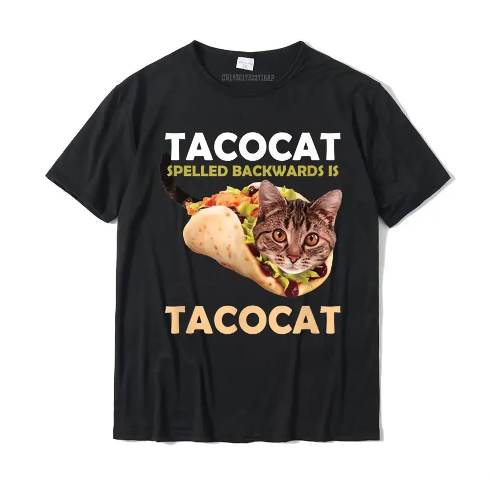 Funny Cute Tacocat Taco Cat Spelled Backward Is T-Shirt Camisas New Coming Family Tops T Shirt Cotton T Shirts For Men Normal