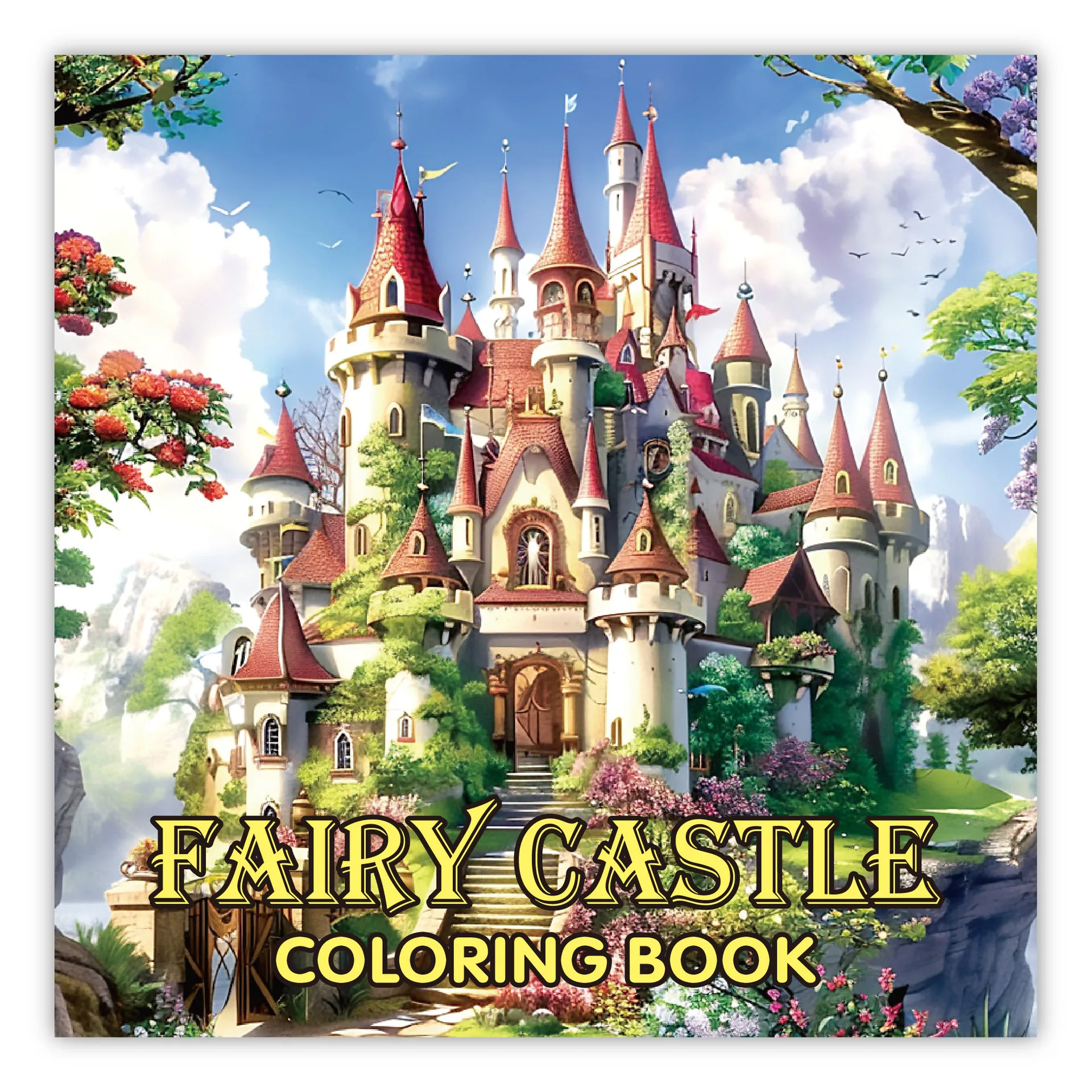 

24 книжки-раскраски Castle Paradise, книжки-раскраски для взрослых, граффити, акварель, креативные иллюстрации
