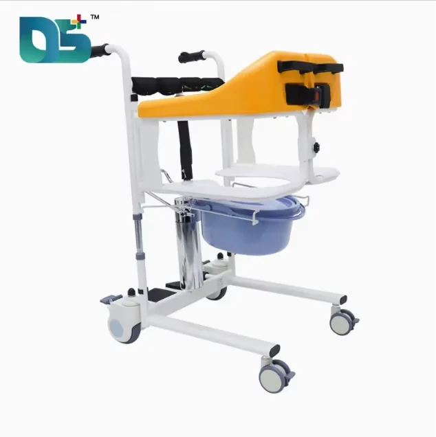 Portable  Rehabilitation Old People Wheelchair Toilet Move Wheel Nursing Patient Transfer Lift Commode Chair for Elderly