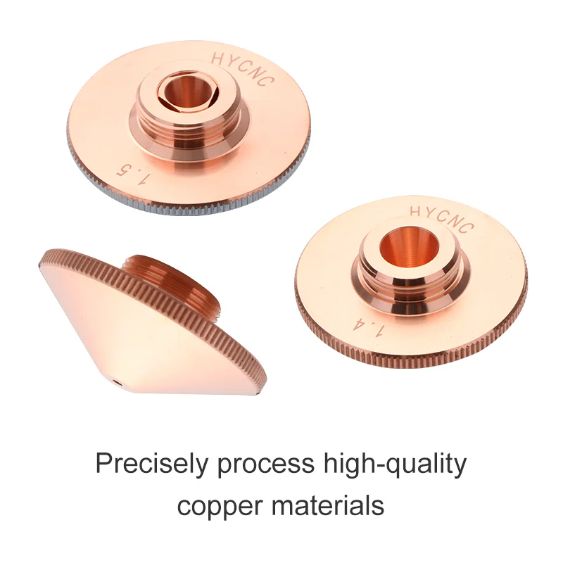 Boquilla de cobre láser de fibra D32mm M14, boquilla de una sola/doble capa que se puede utilizar en equipos de corte por láser de fibra