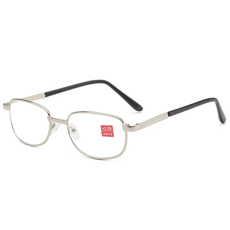 Vintage Silver Metal High number Reading Glasses with Glass-lens +400 +450 +500 +550 +600