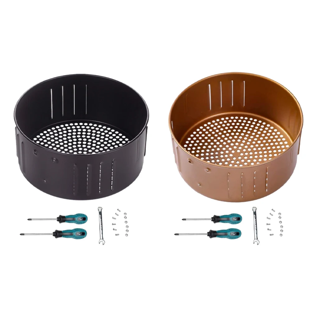 

Iron Cooking Experience With Easy-to-Clean Air Fryer Inner Basket Non-Stick Air Fryer Basket