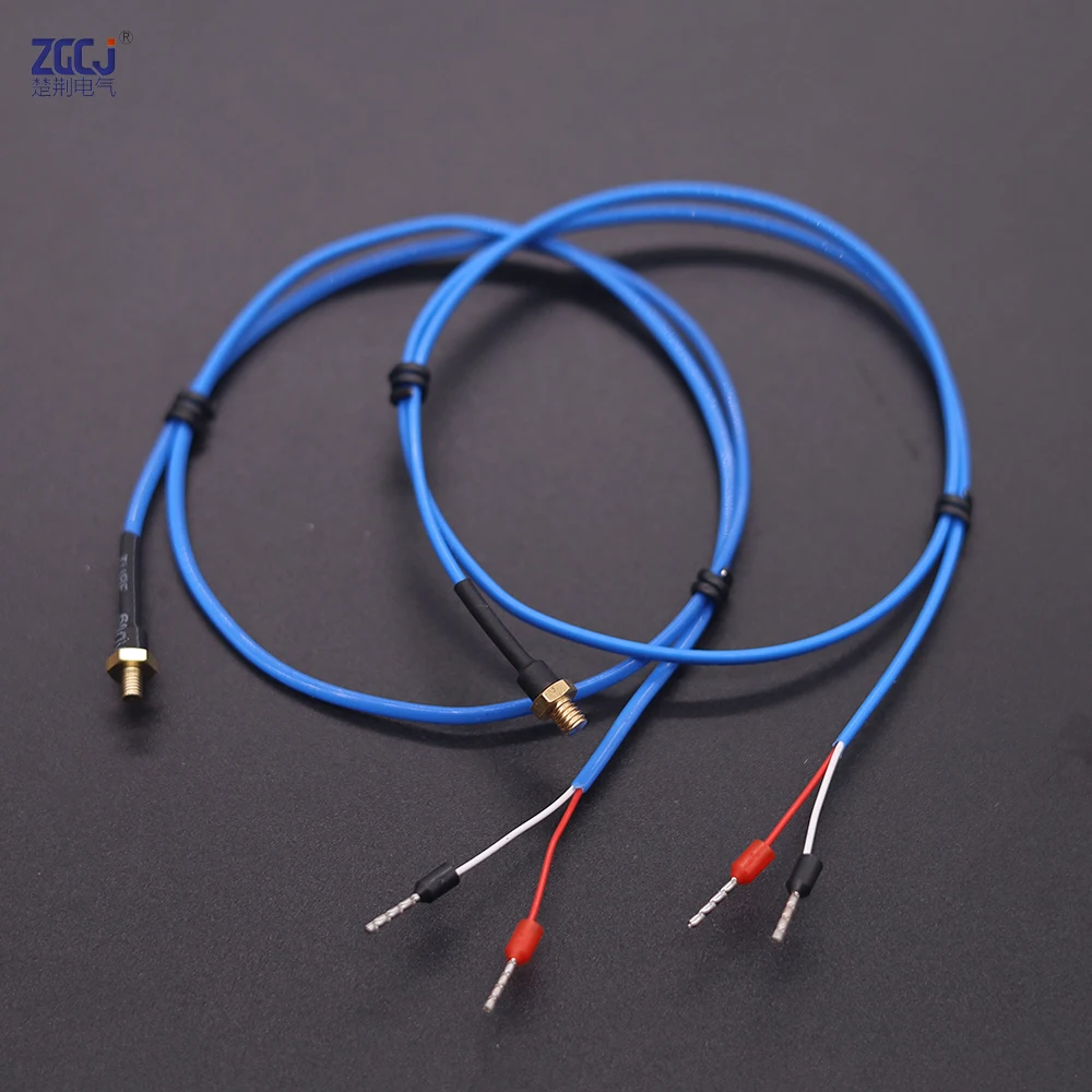 3D printer temperature sensor M3 M4 screw 0~260 Celsius thermocouple with blue PTFE cable wire