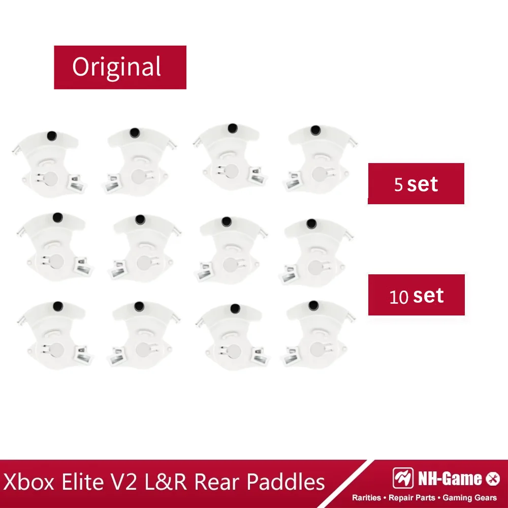 

5/10 пар оригинальных кнопок, задние лопасти белого цвета для контроллера Xbox One Elite Series 2, задний переключатель, триггерный замок, левый и правый