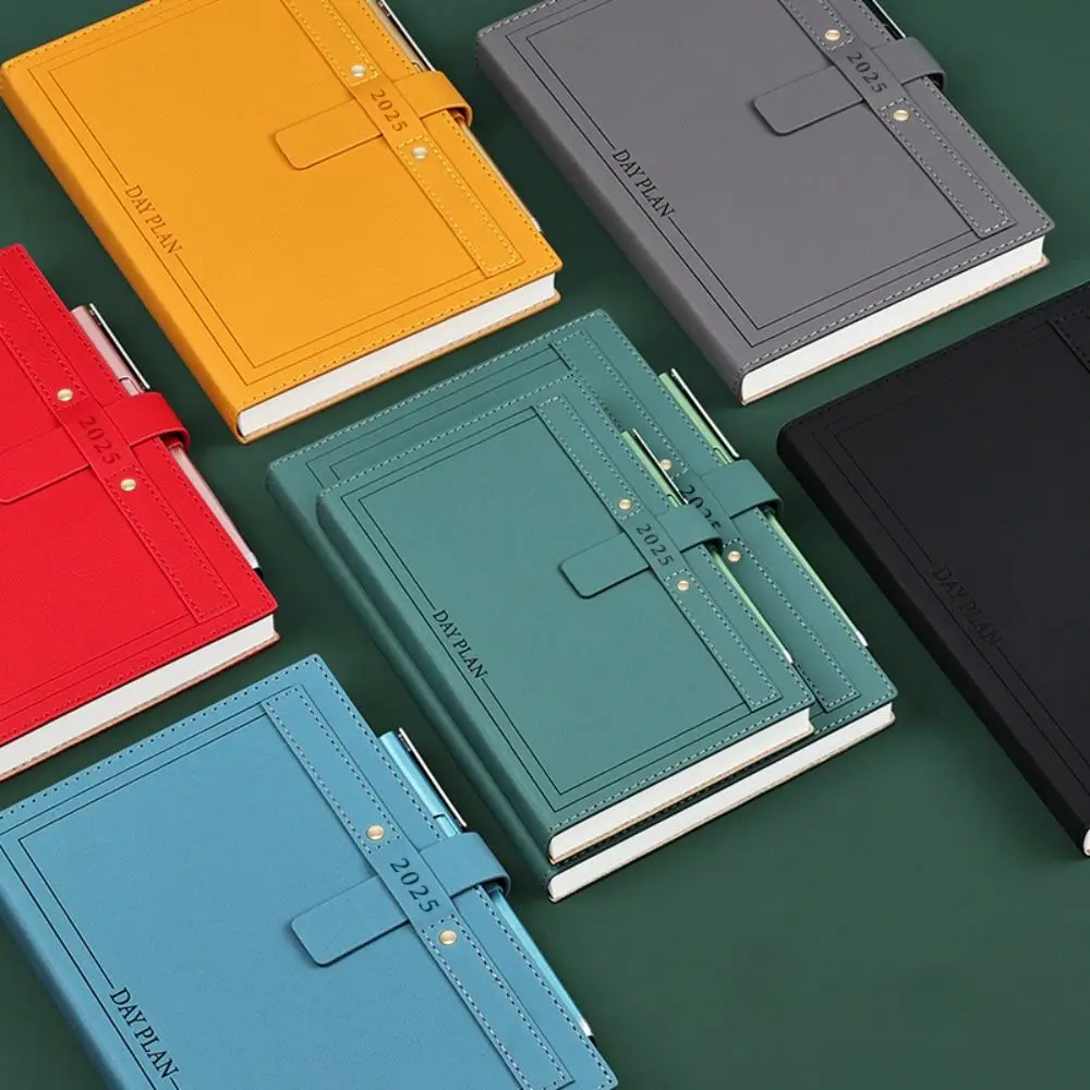 A5 2025 Agenda Planner Notebook Soft PU Cover Paper 2025 Journal Notebooks Simple Creative 365 Days Notepad