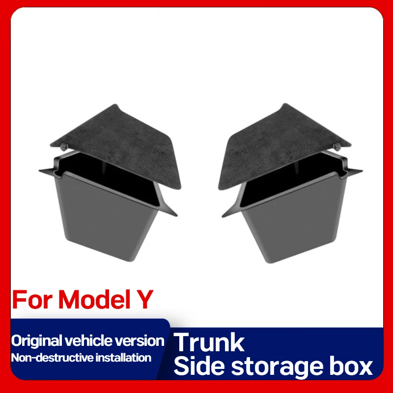 

The Side Storage Box of the Car Trunk TPE Waterproof Scratch Resistant Wear Resistant Applicable fo TSL Model Y Automobile Parts