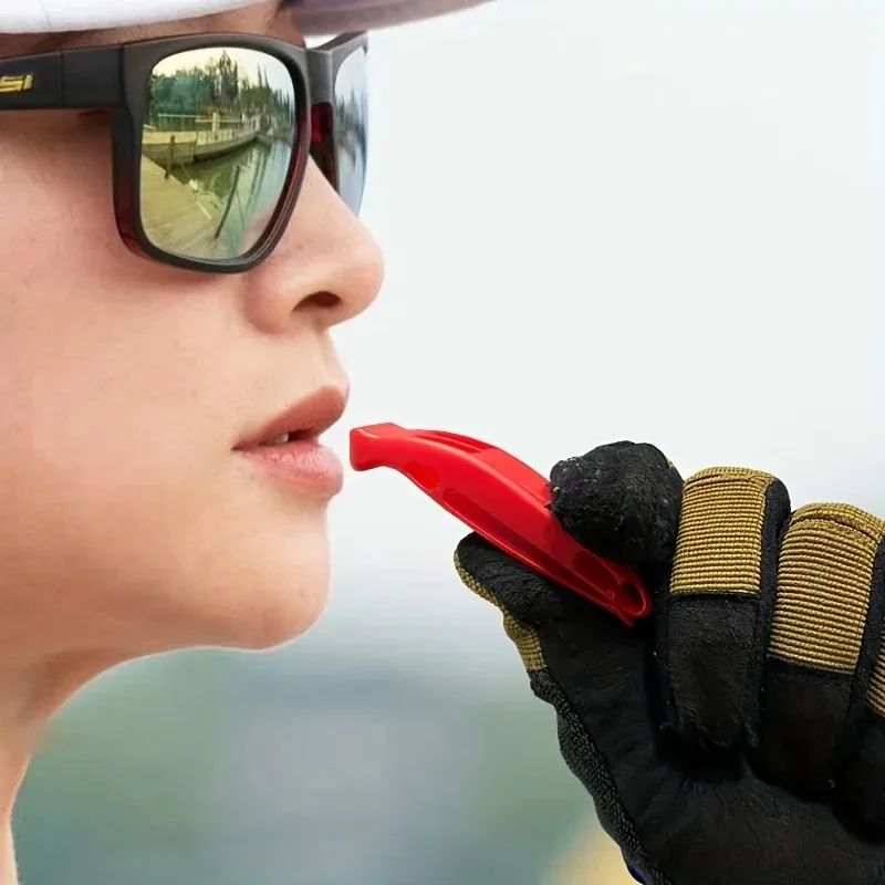 2PCS Dual-Frequency Whistle - First Aid & Survival Whistle with Anti-Loss Clip, Arc Design, High-Pitched, Suitable for Outdoor E
