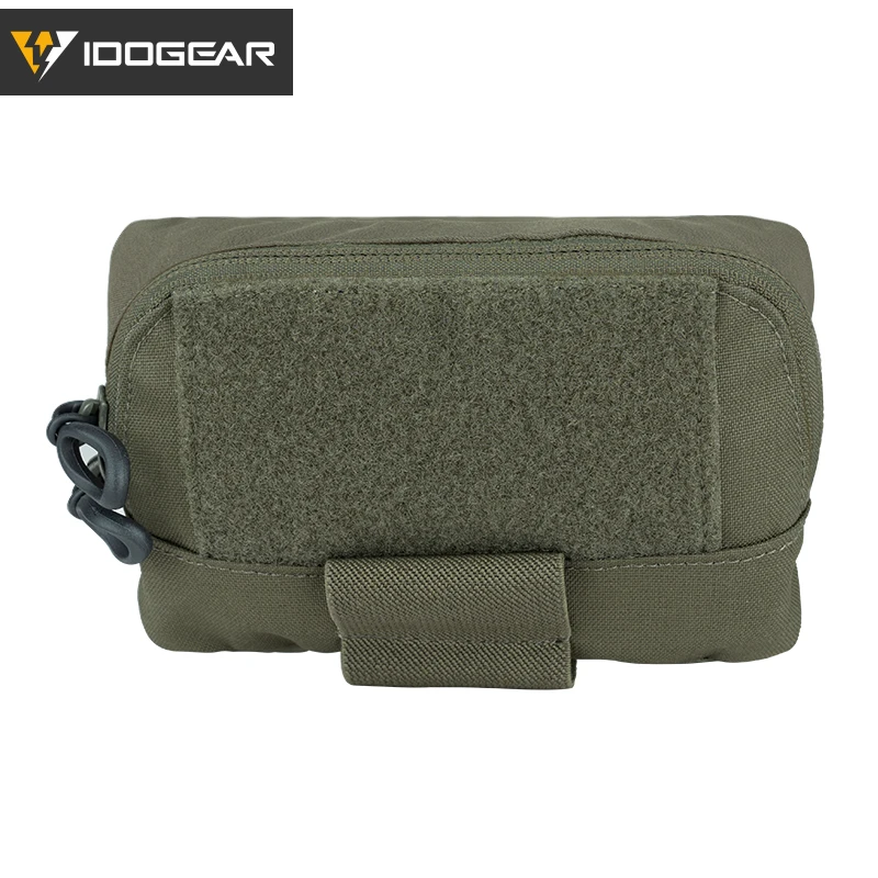 IDOGEAR Nylon Tactical Admin Pouch for Outdoors YKK Zipper LaserCut MOLLE Compatible Hiking Cycling 35103