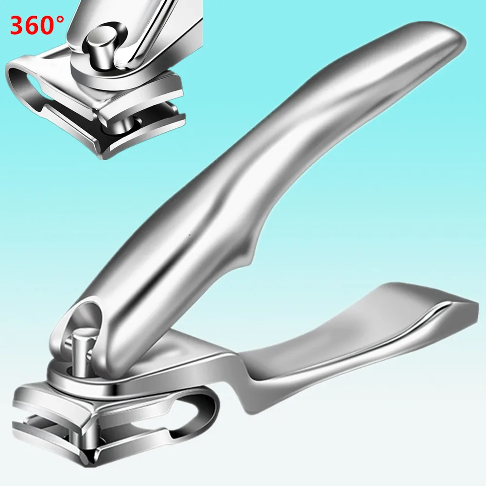 

360° Rotate without blind spots Stainless Steel Nail Clippers Collapsible Nail Scissors Portable Travel Manicure Tools
