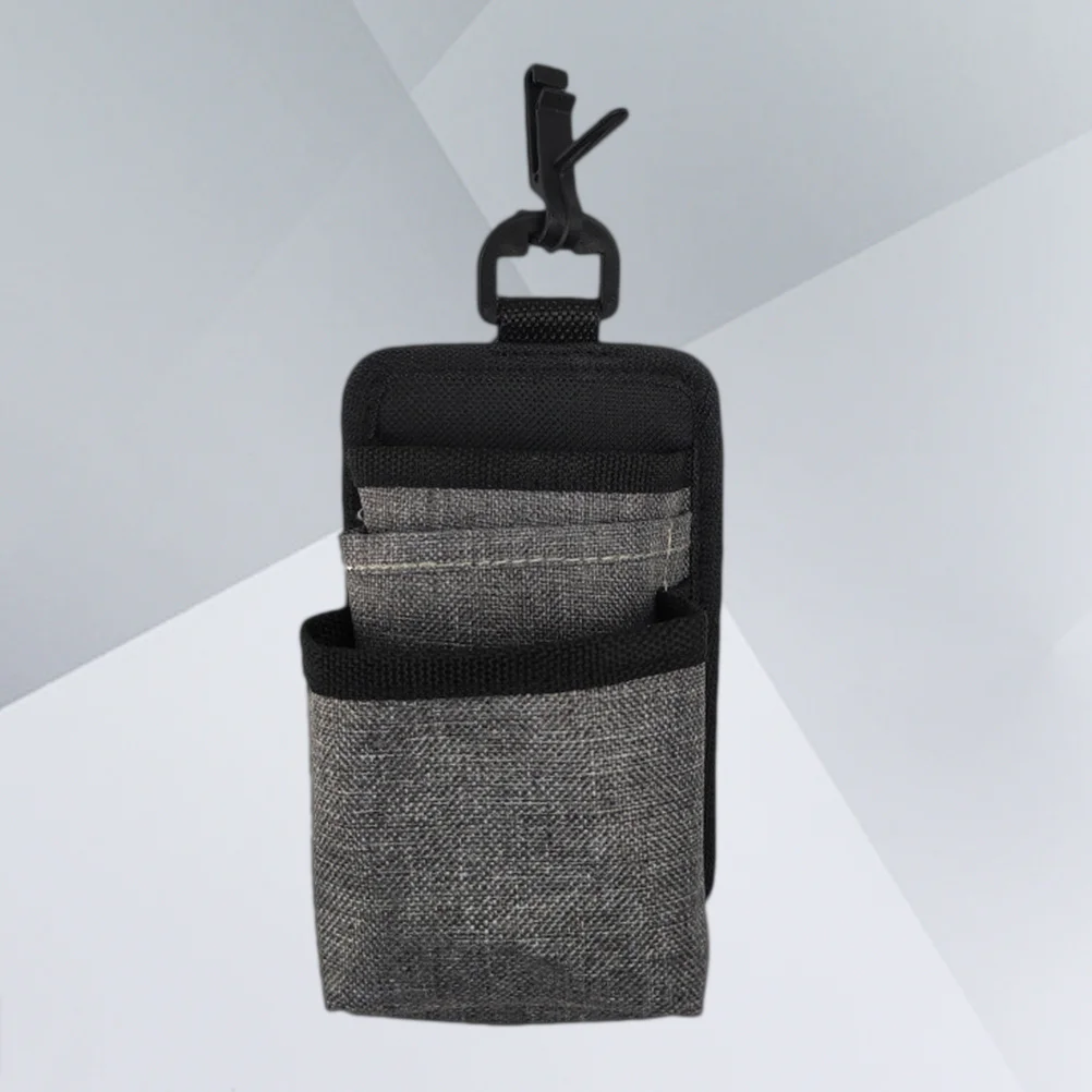 

1Pcs Car Vent Storage Bag Oxford Cloth Hanging Hook Pocket Mobile Phone Charging Cable Hole Car Door Multi Pocket Organizer Grey