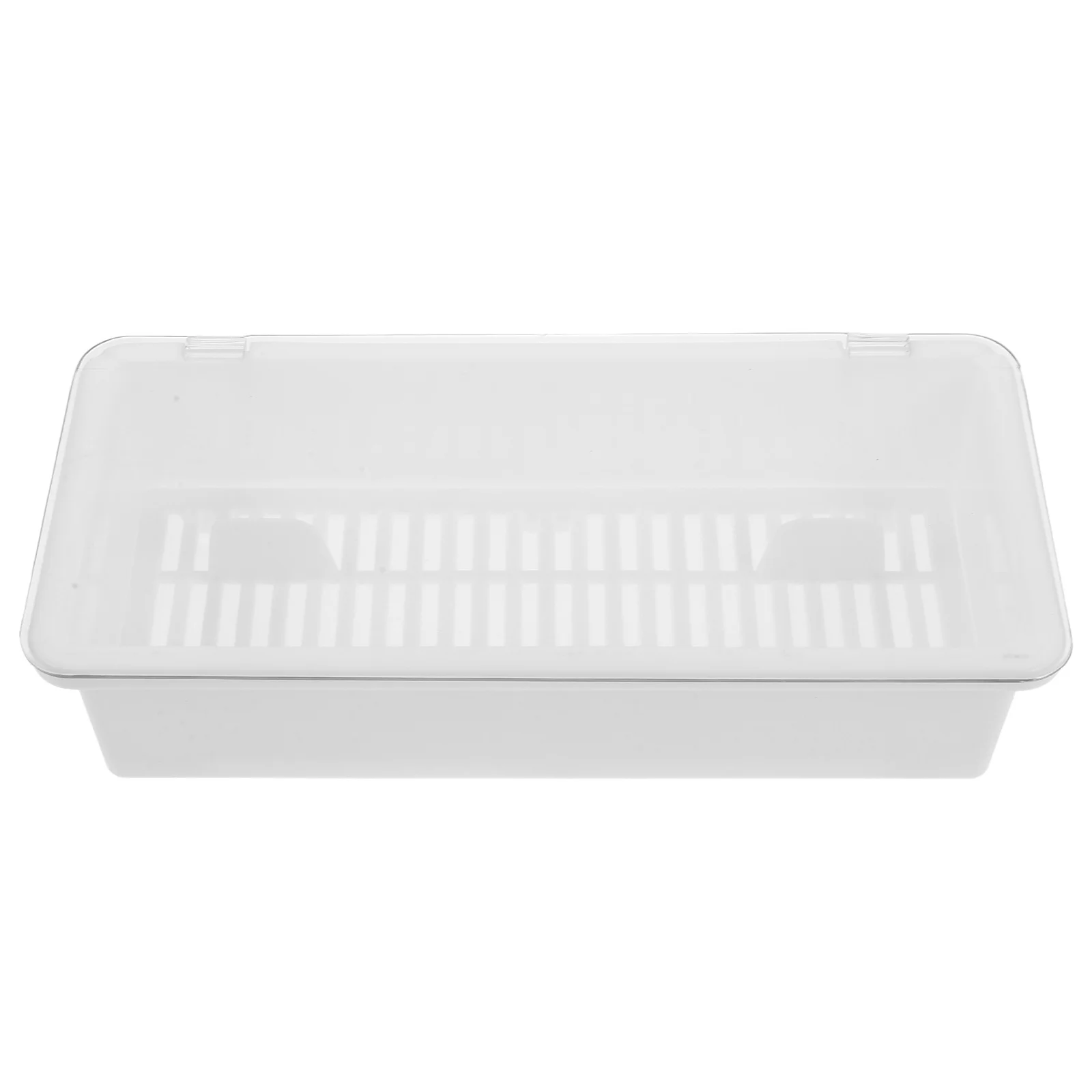 

Plastic Chopsticks Holder with Drain Holes Tableware Organizer Box for Utensils Silverware Storage Container Kitchen Drawer