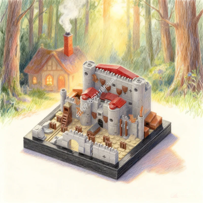 

425pcs MOC The Anarchy Castle Siege Classic Model Building Toy Blocks Christmas Gifts Construction Assemble DIY Creative Idea