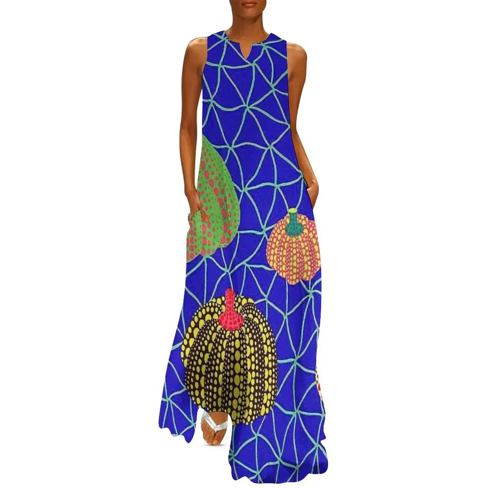 

Yayoi Kusama Abstract Pumpkin Long Dress evening dresses ladies loose women's dress evening dress