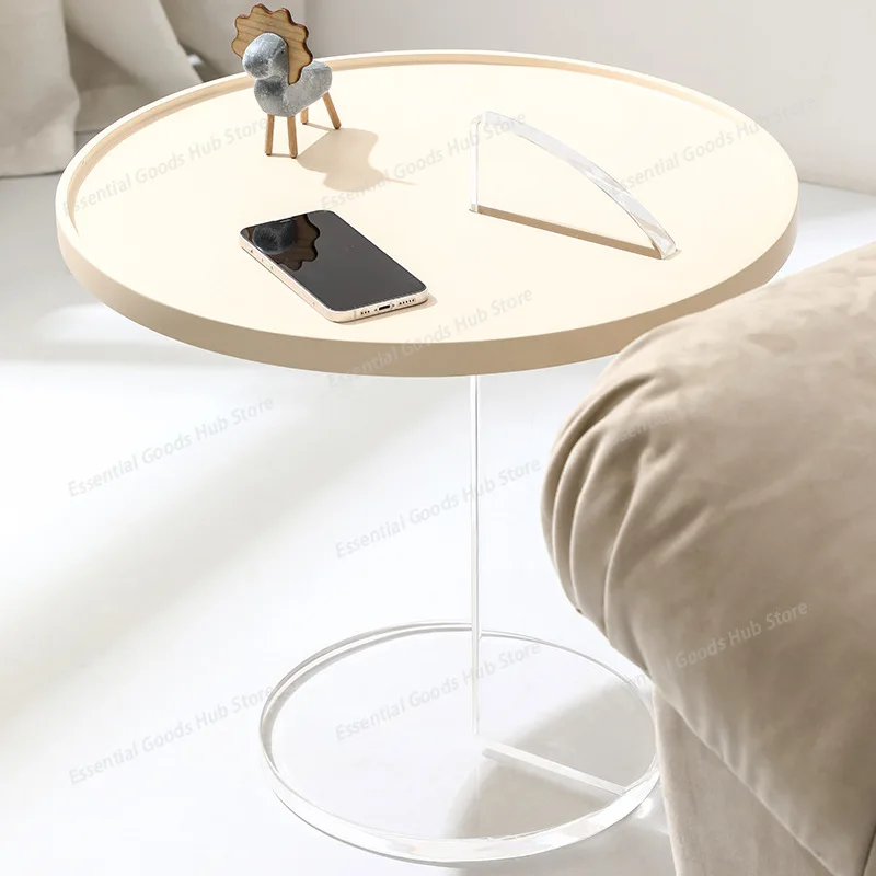 Internet celebrity acrylic side a few cream wind transparent side table Nordic mini small apartment medieval Sofa coffee Table