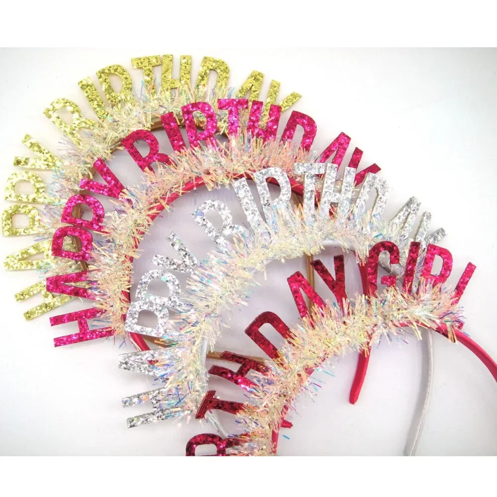 Women Girls  Headbands Happy  Girl Tiara Crown Party  Holiday  Hairband Hair Hoop      Cosplay Birthday Wedding