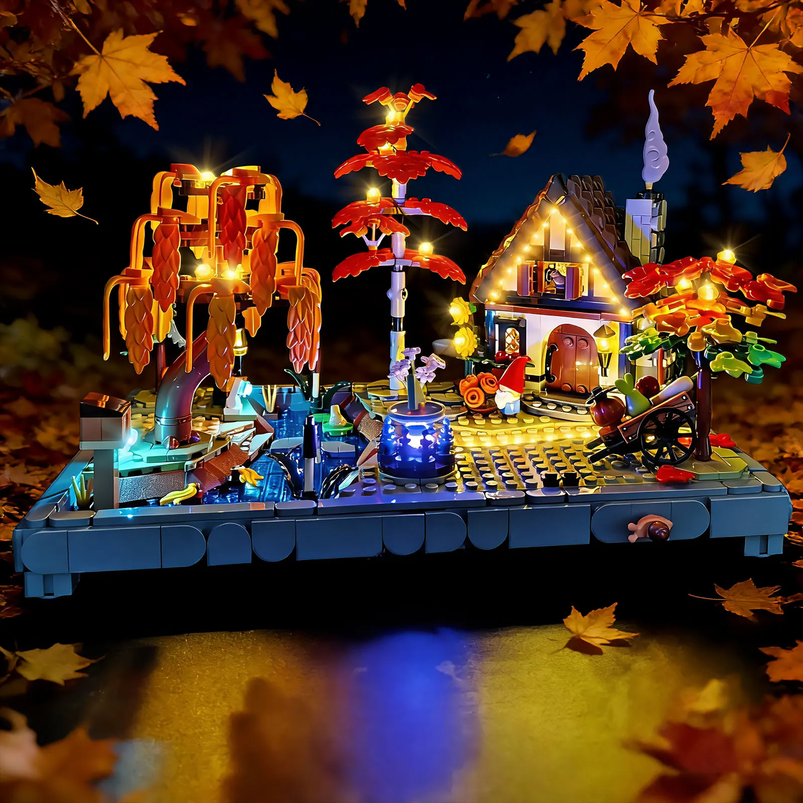 BRIXSPARK LED-Beleuchtungsset Kompatibel mit Lego 11372 Herbst-Landhausgarten MOC Bausteinen, Steine Nicht Enthalten