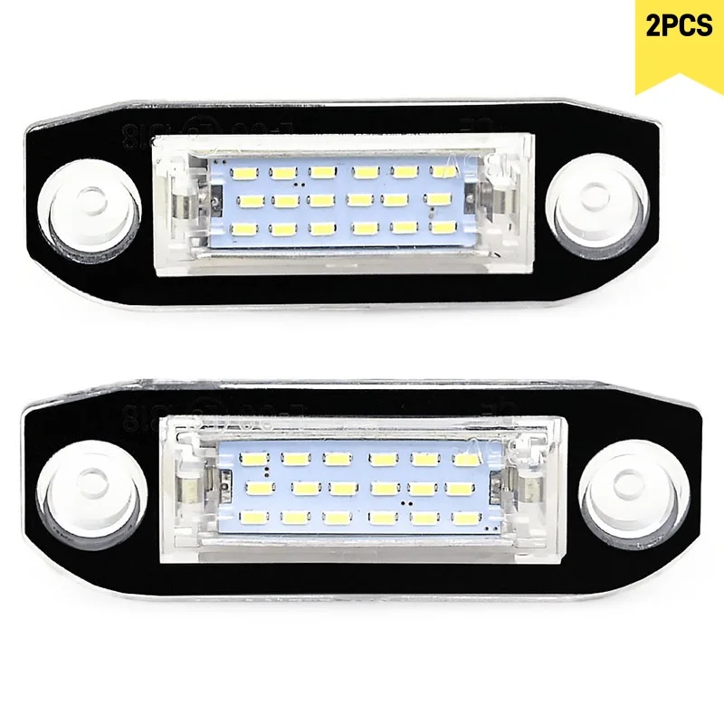 

2Pcs Error Free Car Led Number License Plate Light Number Plate Lamps For Volvo XC60 XC70 XC90 S40 S60 S80 2004-2015 Accessories
