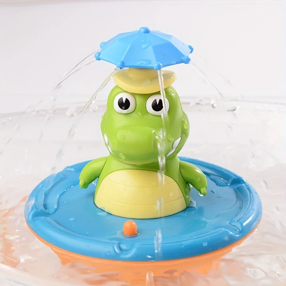 Jouets de bain pour bébé, parfaits pour s'amuser dans la baignoire et les pulvérisateurs de piscine, style jet d'eau, forme de crocodile mignon, cadeau de vacances idéal pour bébé, 6 pièces