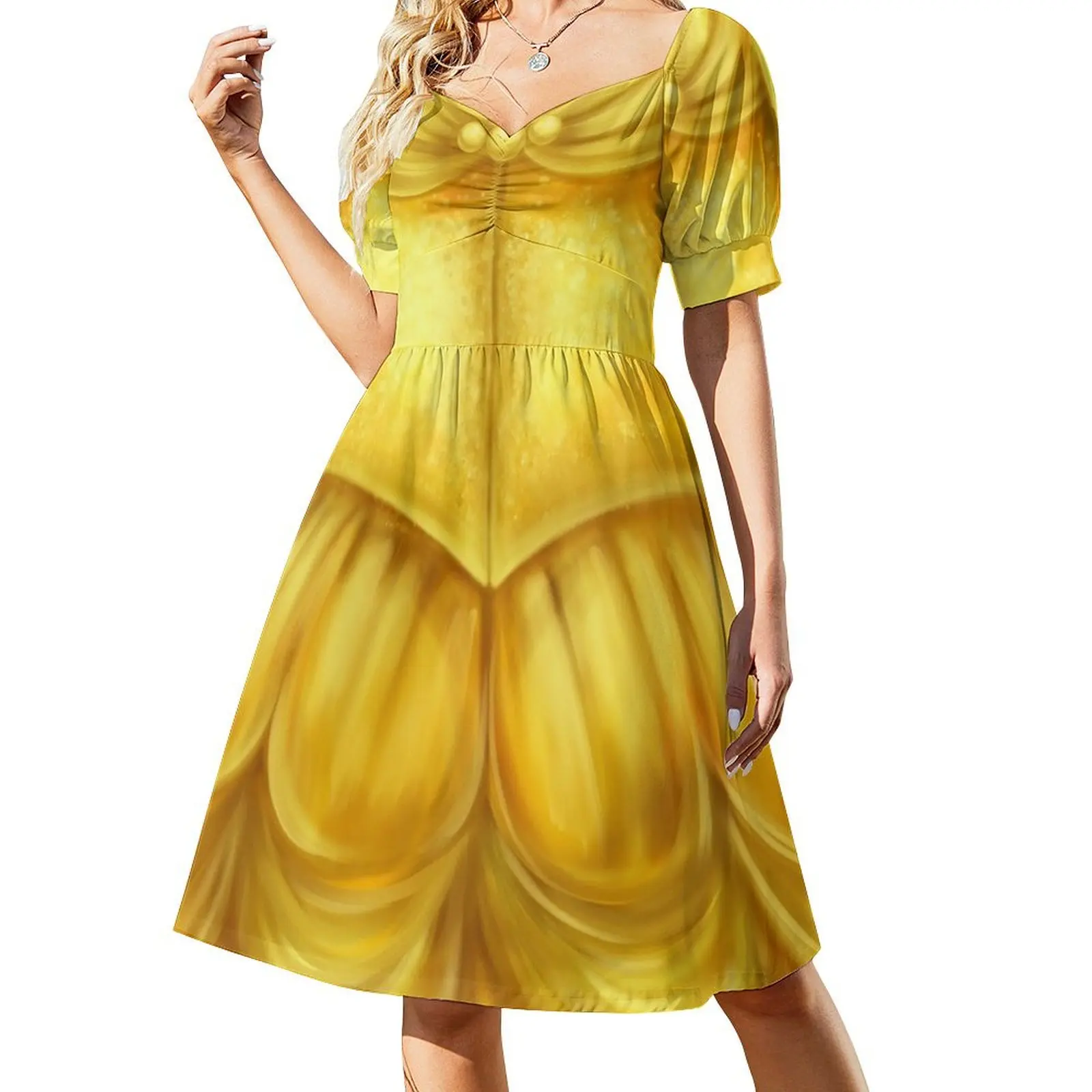 

Golden Princess Dress Short-Sleeved Dress dresses for womens 2025 summer dresses for women 2025 Women's summer long dress