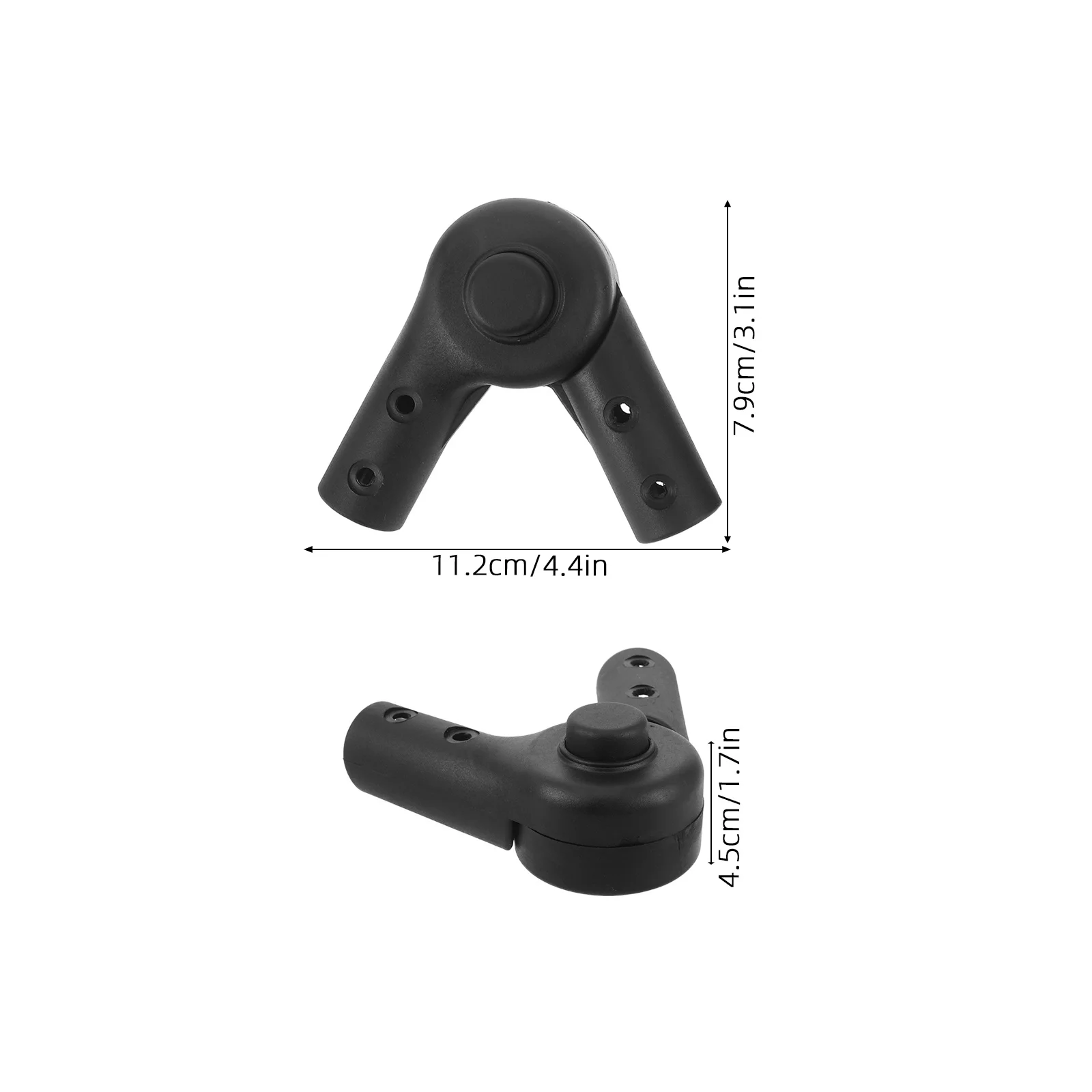 2 مجموعة عربة أطفال قابلة للطي موصل لأنابيب 22 مللي متر خفيفة الوزن يدفع باليدين مقبض استبدال مشترك بلاستيك متين قابل للتعديل