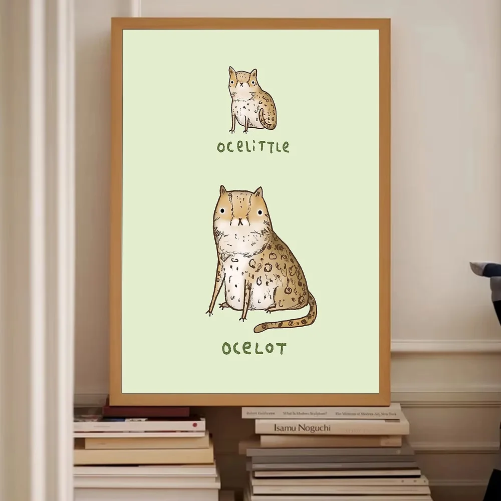 غير المؤطرة لطيف البوبكات قماش جدار الفن البرية الحيوان صورة ديكور غرفة المعيشة المنزلي ديكور غرفة نوم هدية #2