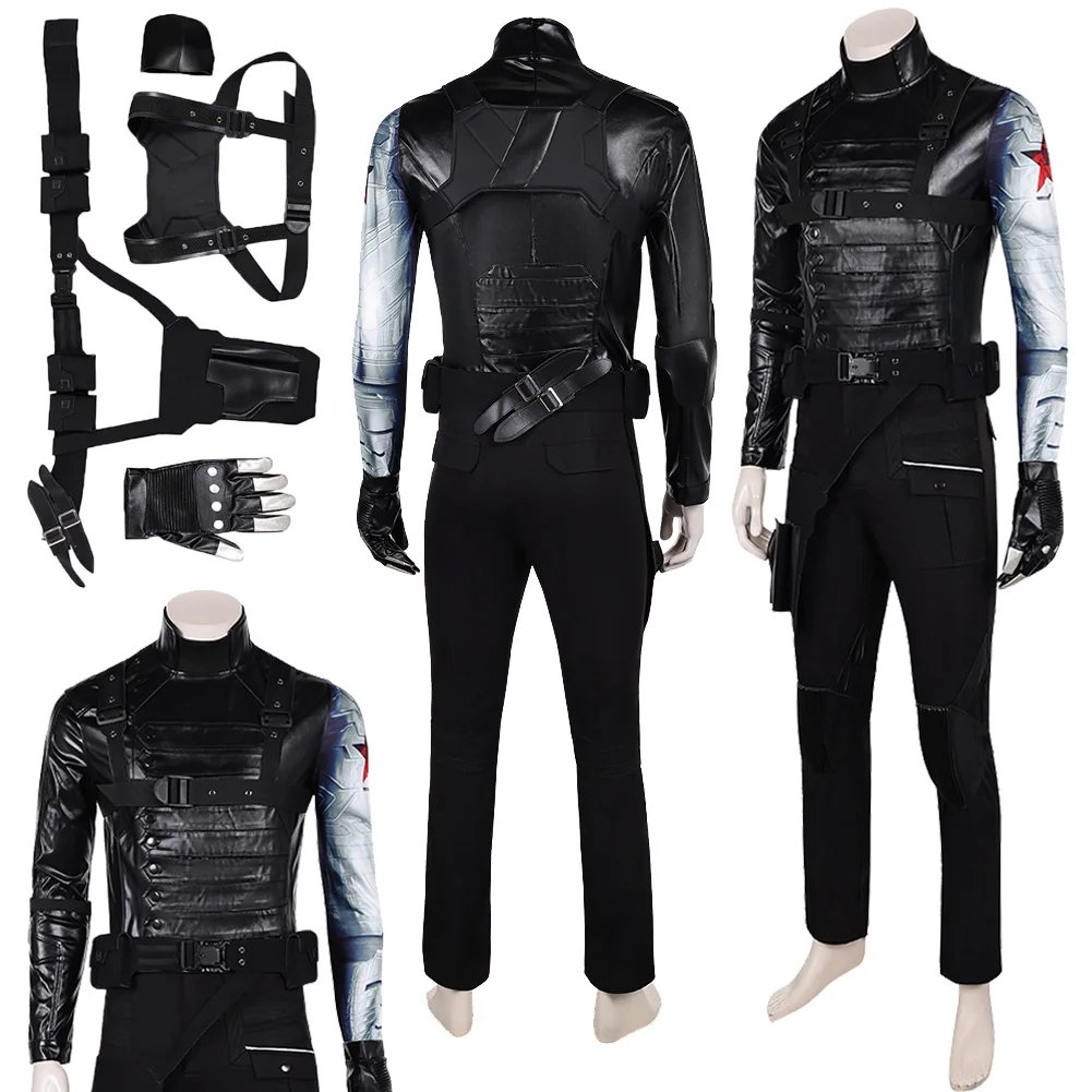 

Fantasia Bucky Barnes Cosplay Battle Suits Movie Bolts of Thunder Disfraz Costume Men Fantasy Halloween Carnival Party Outfits
