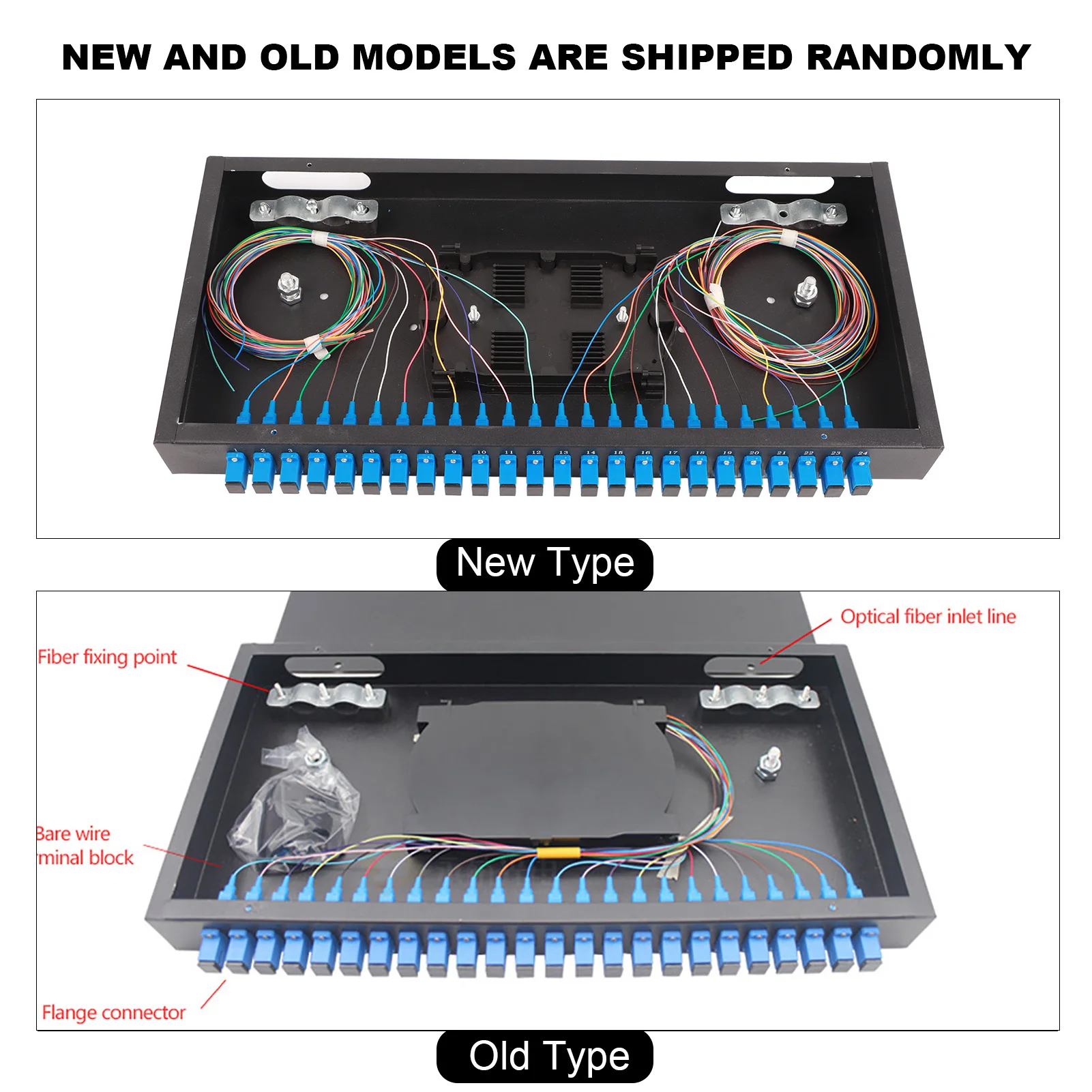 24 Port Optic Terminal Fiber Optic Box Optical Fiber Terminal Box 24  24 Port Fiber Patch Panel SC Connector Patch Panel Box