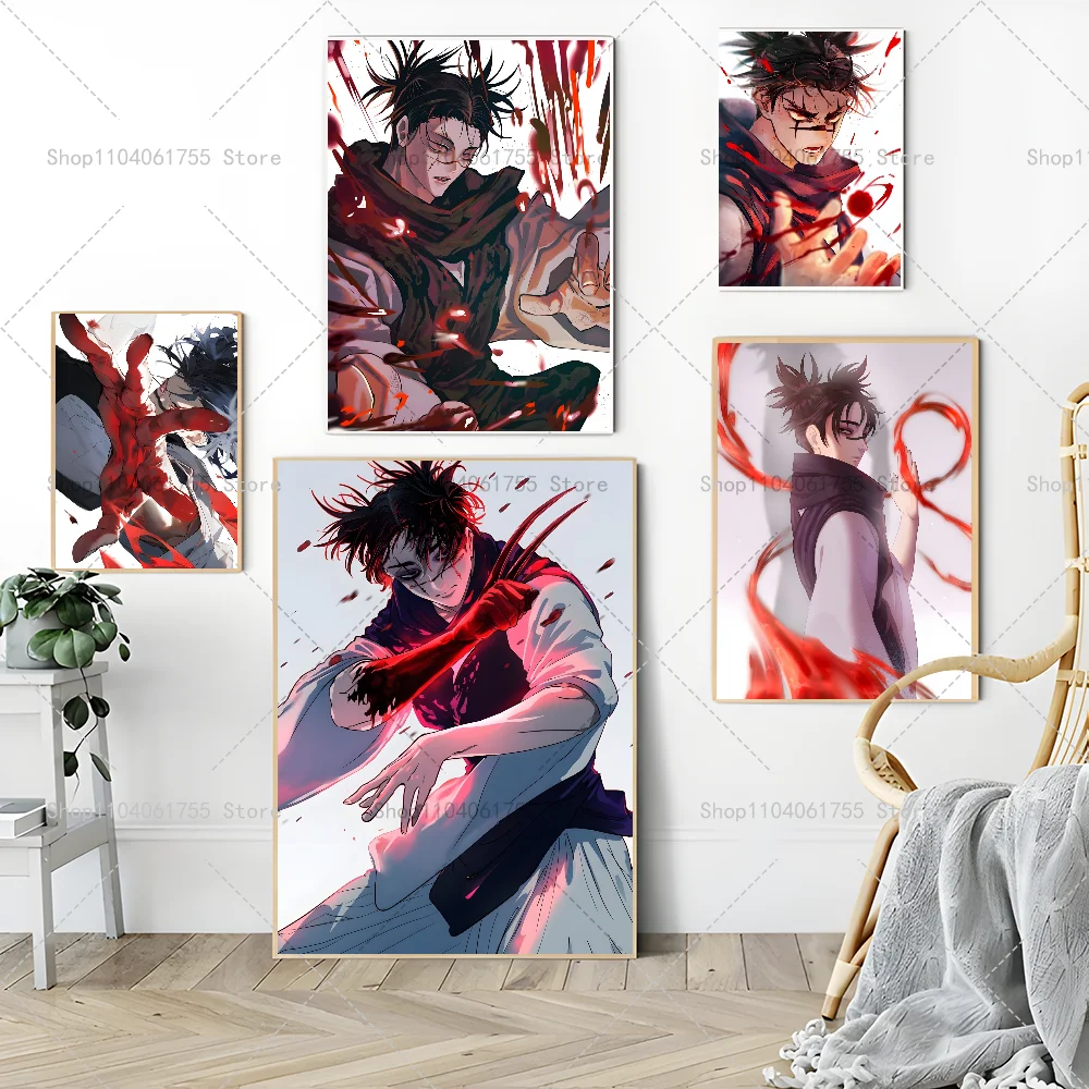 1PC Anime Jujutsu Kaisen Choso Poster Self-adhesive Art Waterproof Paper Sticker Coffee House Bar Room Wall Decor