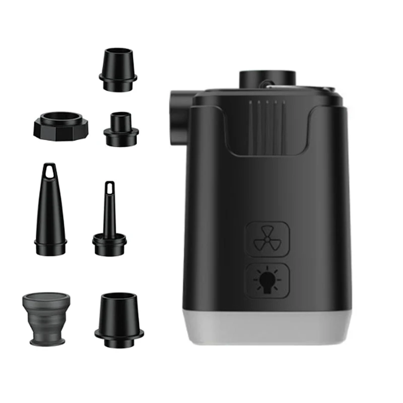 

Электрический насос Airs с походным фонарем и 7 насадками для быстрого накачивания и сдувания Сменный насос для небольшого Airs