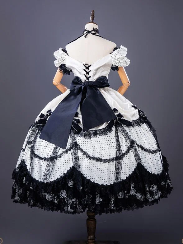 تخصيص القرون الوسطى القوطية الكنيسة فستان الزفاف قصير لوليتا الظلام رائع القوس الدانتيل مزين فساتين الزفاف المتدرج